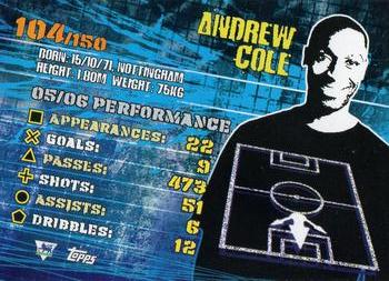2007 Topps Premier Gold #104 Andrew Cole Back