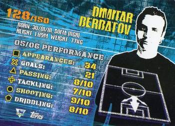 2007 Topps Premier Gold #128 Dimitar Berbatov Back