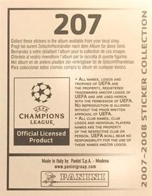 2007-08 Panini UEFA Champions League Stickers #207 Javier Mascherano Back
