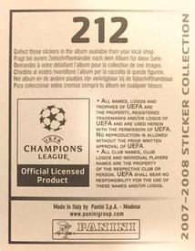 2007-08 Panini UEFA Champions League Stickers #212 Dirk Kuyt Back