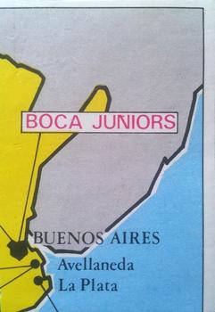 1975-76 Panini Football Clubs Stickers #11 Map of Argentina Front