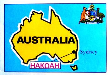 1975-76 Panini Football Clubs Stickers #19 Map of Australia Front