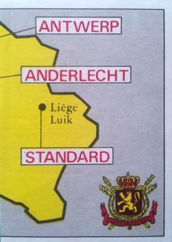 1975-76 Panini Football Clubs Stickers #23 Map of Belgium Front