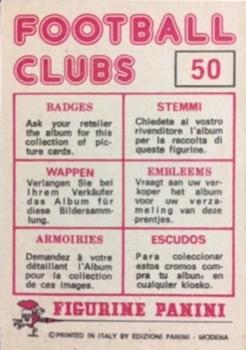 1975-76 Panini Football Clubs Stickers #50 Club Badge Back