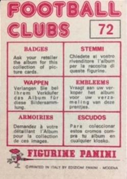 1975-76 Panini Football Clubs Stickers #72 Map of West Germany Back
