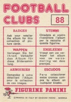 1975-76 Panini Football Clubs Stickers #88 Club Badge Back