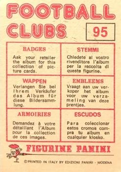 1975-76 Panini Football Clubs Stickers #95 Club Badge Back