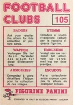 1975-76 Panini Football Clubs Stickers #105 Map of Spain Back
