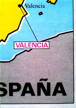1975-76 Panini Football Clubs Stickers #105 Map of Spain Front