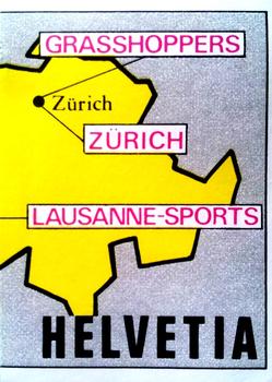 1975-76 Panini Football Clubs Stickers #131 Map of Switzerland Front