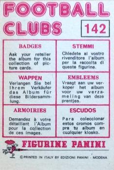 1975-76 Panini Football Clubs Stickers #142 Map of Iceland Back