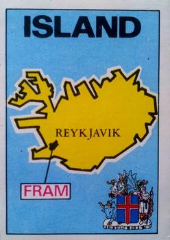 1975-76 Panini Football Clubs Stickers #142 Map of Iceland Front