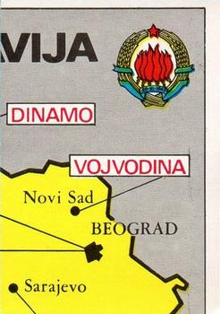 1975-76 Panini Football Clubs Stickers #158 Map of Yugoslavia Front