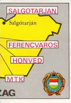 1975-76 Panini Football Clubs Stickers #179 Map of Hungary Front