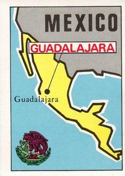 1975-76 Panini Football Clubs Stickers #196 Map of Mexico Front