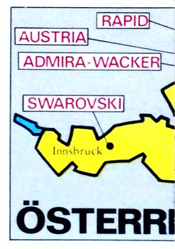 1975-76 Panini Football Clubs Stickers #214 Map of Austria Front