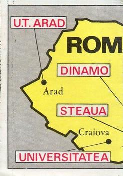 1975-76 Panini Football Clubs Stickers #243 Map of Romania Front
