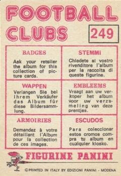 1975-76 Panini Football Clubs Stickers #249 Club Badge Back