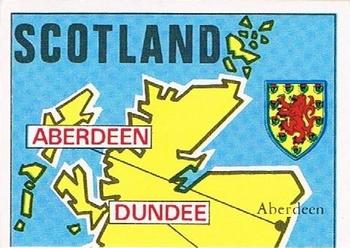 1975-76 Panini Football Clubs Stickers #252 Map of Scotland Front