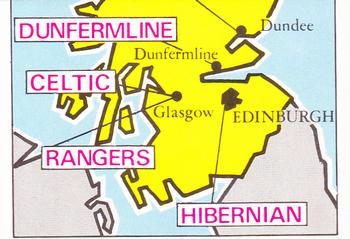 1975-76 Panini Football Clubs Stickers #253 Map of Scotland Front