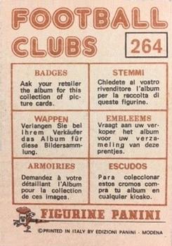 1975-76 Panini Football Clubs Stickers #264 Association Badge Back