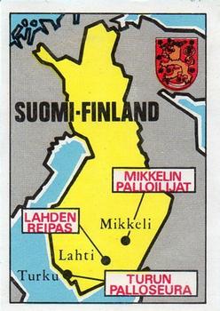 1975-76 Panini Football Clubs Stickers #276 Map of Finland Front
