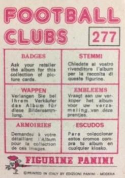 1975-76 Panini Football Clubs Stickers #277 Club Badge Back