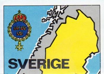 1975-76 Panini Football Clubs Stickers #283 Map of Sweden Front