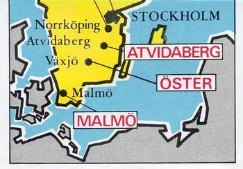 1975-76 Panini Football Clubs Stickers #285 Map of Sweden Front