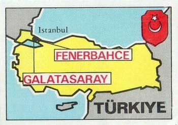 1975-76 Panini Football Clubs Stickers #291 Map of Turkey Front