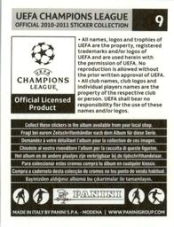 2010-11 Panini UEFA Champions League Stickers #9 Ivan Cordoba Back