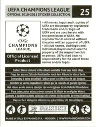 2010-11 Panini UEFA Champions League Stickers #25 Naldo Back