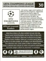 2010-11 Panini UEFA Champions League Stickers #30 Torsten Frings Back