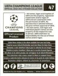 2010-11 Panini UEFA Champions League Stickers #47 Tom Huddlestone Back