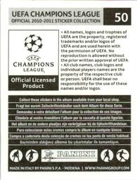 2010-11 Panini UEFA Champions League Stickers #50 Rafael van der Vaart Back