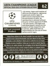 2010-11 Panini UEFA Champions League Stickers #62 Nicky Kuiper Back
