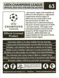 2010-11 Panini UEFA Champions League Stickers #63 Roberto Rosales Back