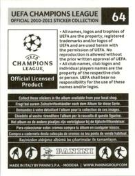 2010-11 Panini UEFA Champions League Stickers #64 Wout Brama Back