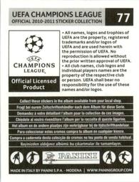 2010-11 Panini UEFA Champions League Stickers #77 Anthony Reveillere Back