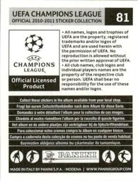 2010-11 Panini UEFA Champions League Stickers #81 Jean Makoun Back
