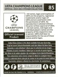 2010-11 Panini UEFA Champions League Stickers #85 Yoann Gourcuff Back