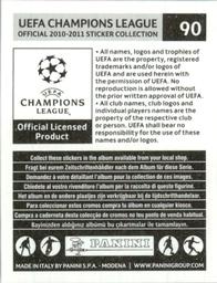 2010-11 Panini UEFA Champions League Stickers #90 Benfica Badge Back