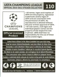 2010-11 Panini UEFA Champions League Stickers #110 Atsuto Uchida Back