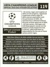 2010-11 Panini UEFA Champions League Stickers #119 Jefferson Farfan Back