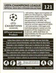 2010-11 Panini UEFA Champions League Stickers #121 Raul Back