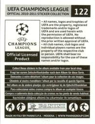 2010-11 Panini UEFA Champions League Stickers #122 Klaas-Jan Huntelaar Back