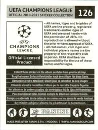 2010-11 Panini UEFA Champions League Stickers #126 Walid Badier Back