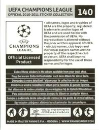 2010-11 Panini UEFA Champions League Stickers #140 Etay Shechter Back