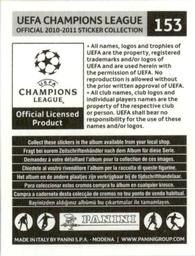 2010-11 Panini UEFA Champions League Stickers #153 Antonio Valencia Back