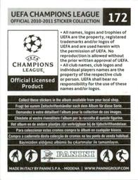 2010-11 Panini UEFA Champions League Stickers #172 Alejandro Dominguez Back